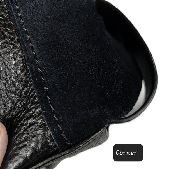 LG COACH EDIE 42 MIXED LEATHER HOBO w/COACH FACE CHARM - Picture 7 of 10